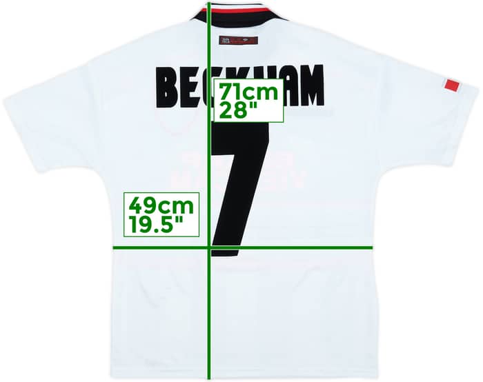 1997-99 Manchester United Away Shirt Beckham #7 - 7/10 - (Y)