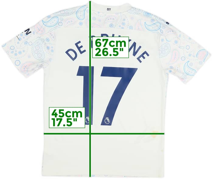 2020-21 Manchester City Third Shirt De Bruyne #17 - 5/10 - (S)