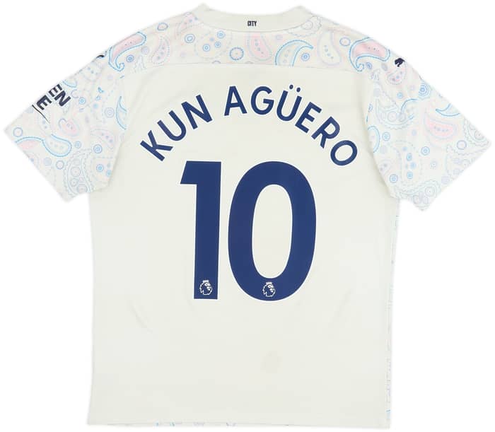 2020-21 Manchester City Third Shirt Kun Aguero #10 - 6/10 - (M)