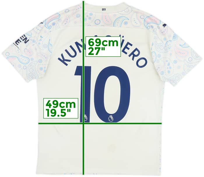 2020-21 Manchester City Third Shirt Kun Aguero #10 - 6/10 - (M)