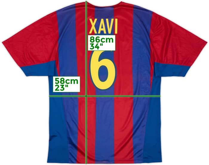 2002-03 Barcelona Basic Home Shirt Xavi #6 - 5/10 - (XXL)