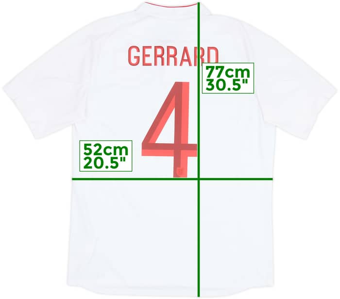 2012-13 England Home Shirt Gerrard #4 - 5/10 - (L)