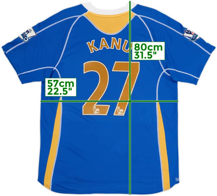 2007-08 Portsmouth Home Shirt Kanu #27 - 7/10 - (L)