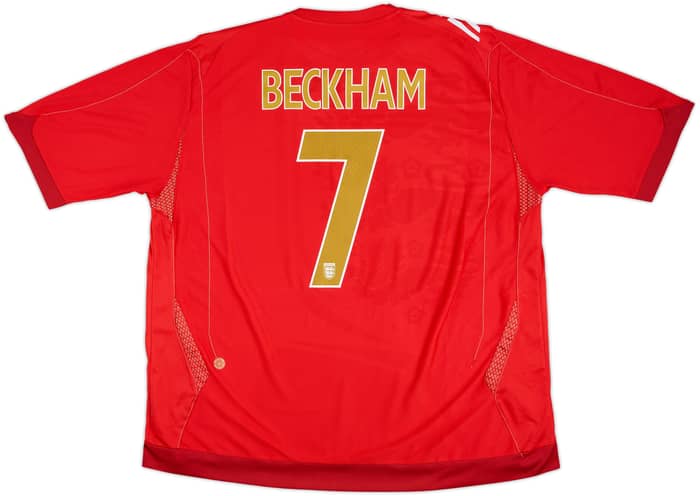 2006-08 England Away Shirt Beckham #7 - 10/10 - (3XL)