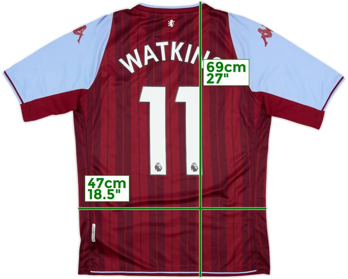 2021-22 Aston Villa Home Shirt Watkins #11 - 8/10 - (M)