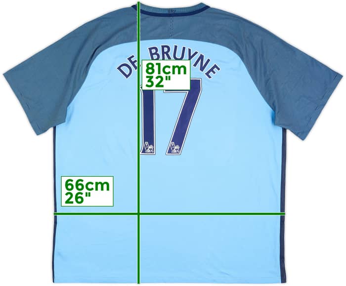 2016-17 Manchester City Home Shirt De Bruyne #17 - 4/10 - (3XL)