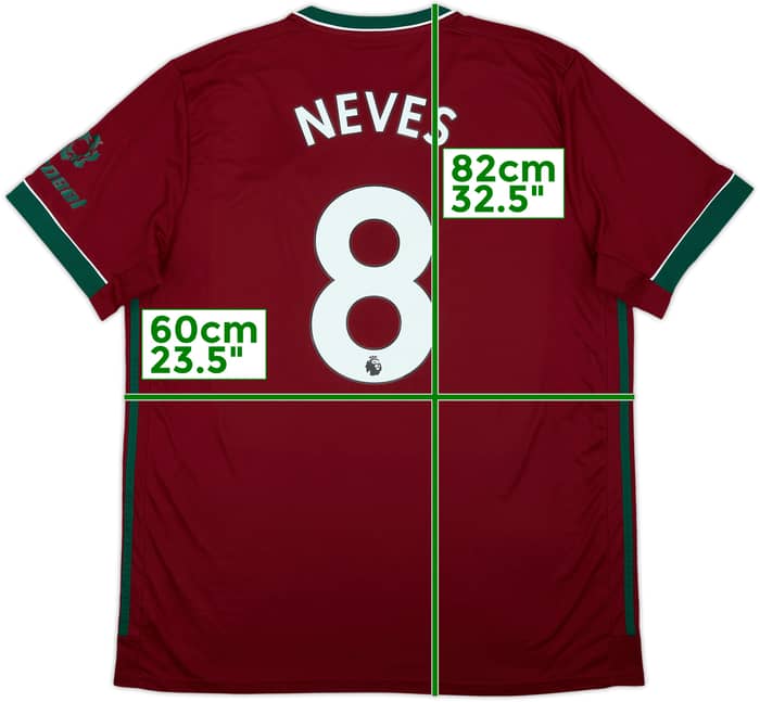 2020-21 Wolves Third Shirt Neves #8 - 8/10 - (XL)