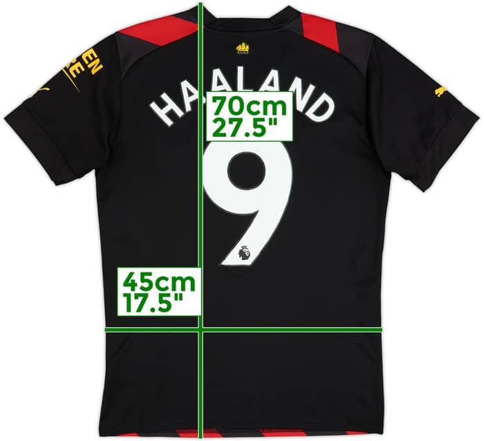 2022-23 Manchester City Away Shirt Haaland #9 - 9/10 - (S)