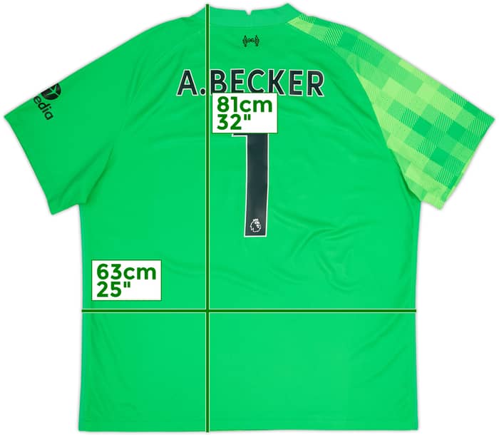 2021-22 Liverpool GK Shirt A.Becker #1 - 7/10 - (XXL)