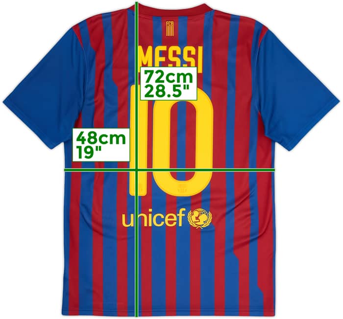 2011-12 Barcelona Basic Home Shirt Messi #10 - 7/10 - (S)
