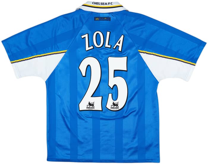 1997-99 Chelsea Home Shirt Zola #25 - 9/10 - (M)