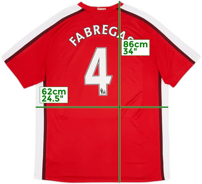 2008-10 Arsenal Home Shirt Fabregas #4 - 8/10 - (XXL)