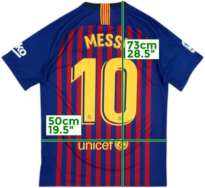2018-19 Barcelona Home Shirt Messi #10 - 8/10 - (M)