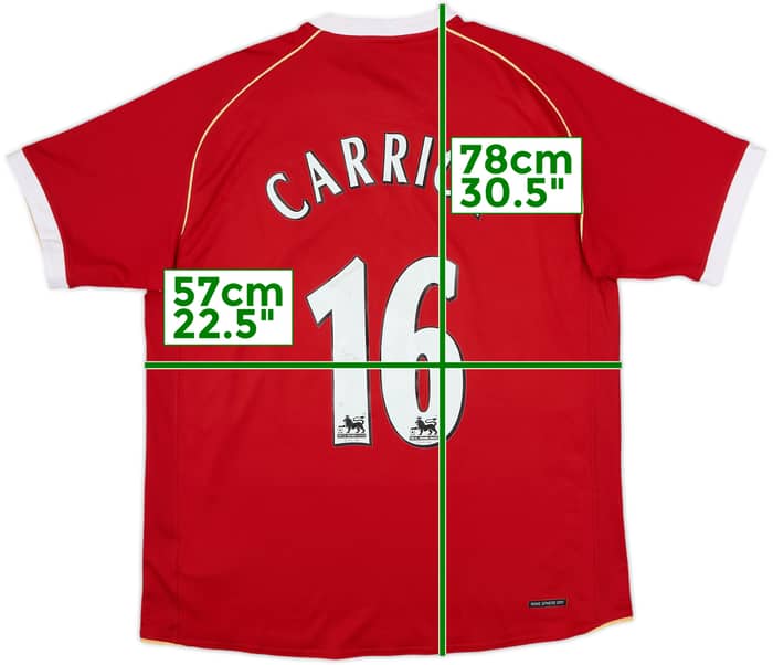 2006-07 Manchester United Home Shirt Carrick #16 - 7/10 - (L)