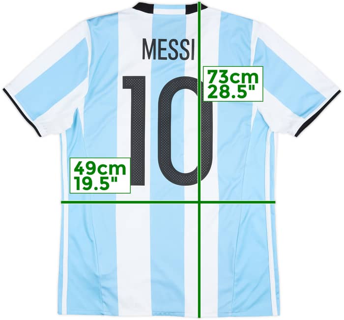 2016-17 Argentina Home Shirt Messi #10 - 6/10 - (M)
