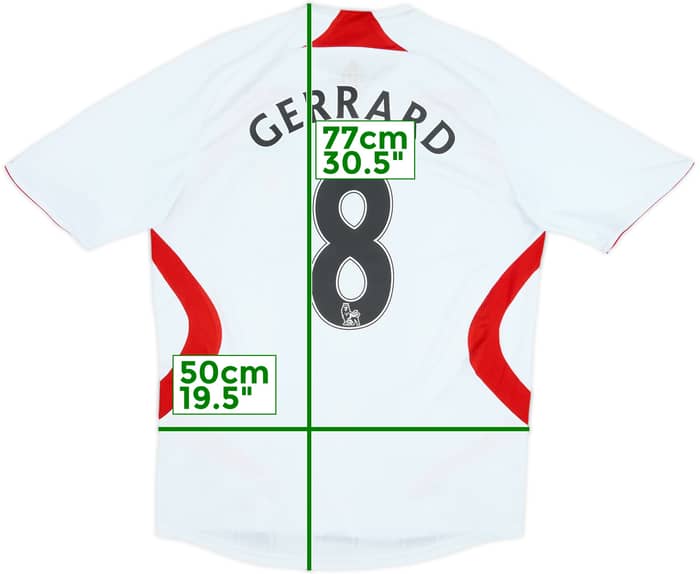 2007-08 Liverpool Away Shirt Gerrard #8 - 6/10 - (M)