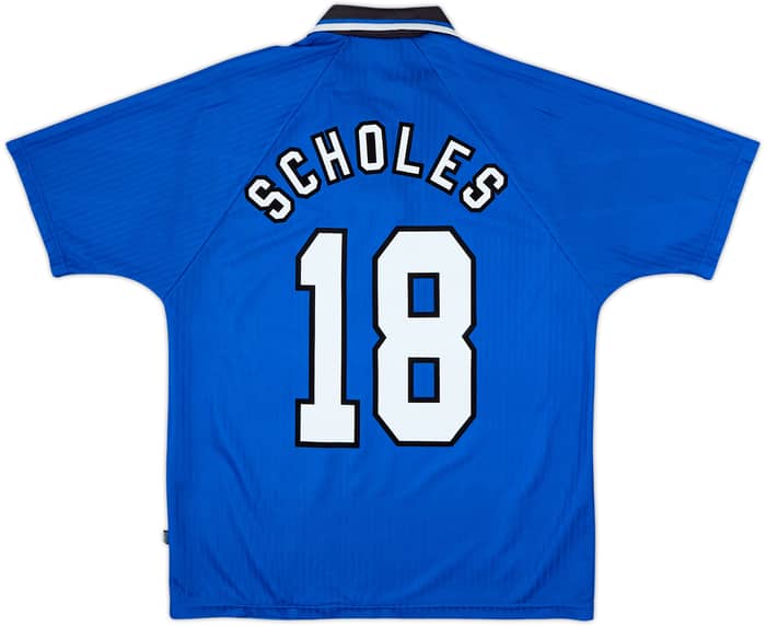 1996-98 Manchester United Third Shirt Scholes #18 - 7/10 - (M)