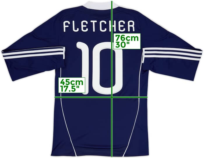 2010-11 Scotland Home L/S Shirt Fletcher #10 - 10/10 - (S)