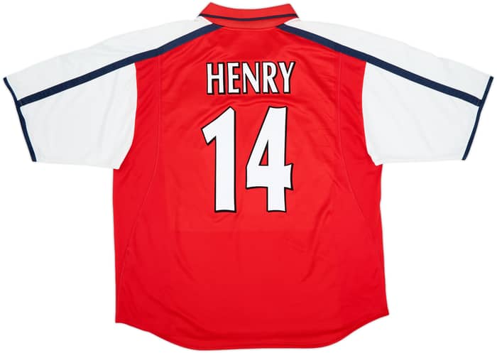 2000-02 Arsenal Home Shirt Henry #14 - 8/10 - (XXL)