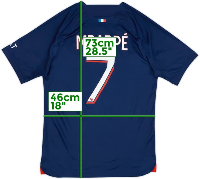 2023-24 Paris Saint-Germain Home Shirt Mbappe #7 - 8/10 - (S)
