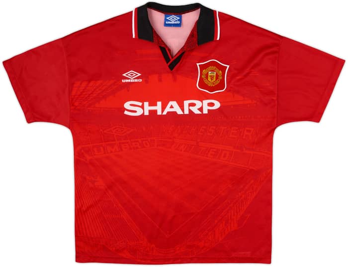 1994-96 Manchester United Home Shirt Cantona #7 - 9/10 - (L)