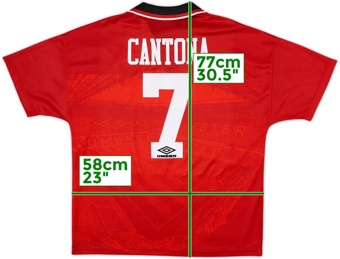 1994-96 Manchester United Home Shirt Cantona #7 - 9/10 - (L)