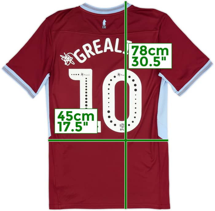 2018-19 Aston Villa Home Shirt Grealish #10 - 8/10 - (S)