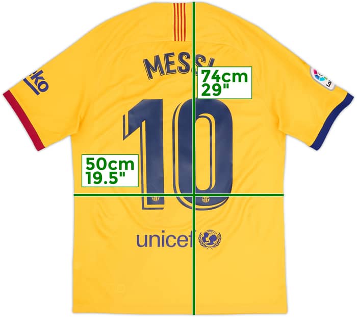 2019-20 Barcelona Away Shirt Messi #10 - 9/10 - (M)