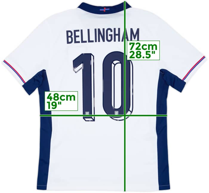 2024-25 England Home Shirt Bellingham #10 - 9/10 - (M)