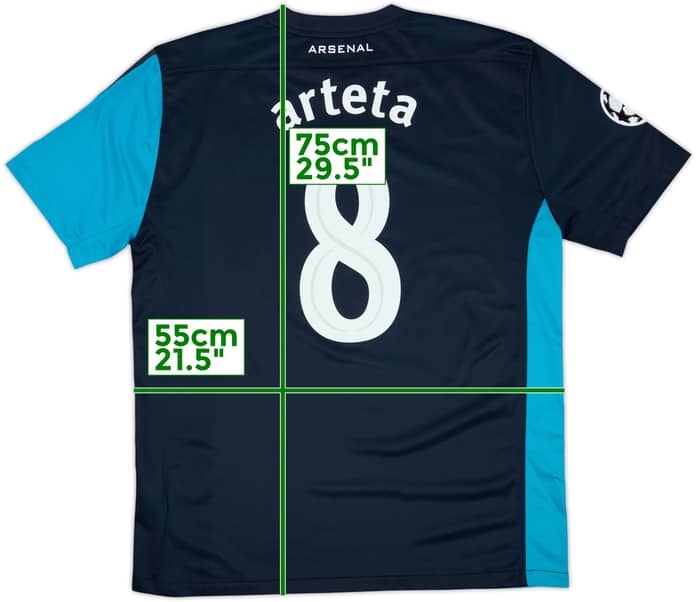 2011-12 Arsenal Away Shirt Arteta #8 - 8/10 - (L)