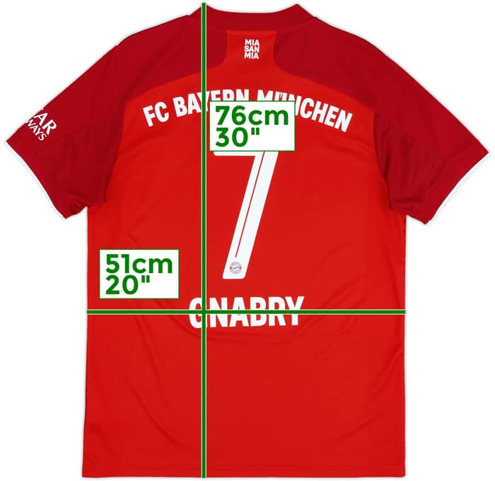 2021-22 Bayern Munich Home Shirt Gnabry #7 - 9/10 - (M)