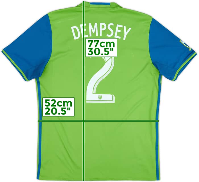 2016 Seattle Sounders Home Shirt Dempsey #2 - 8/10 - (L)