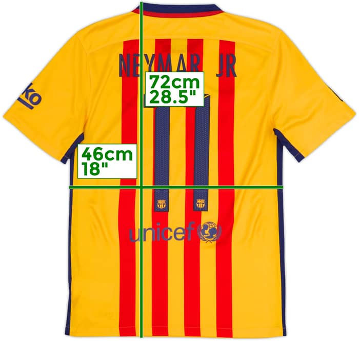 2015-16 Barcelona Away Shirt Neymar #11 - 8/10 - (S)