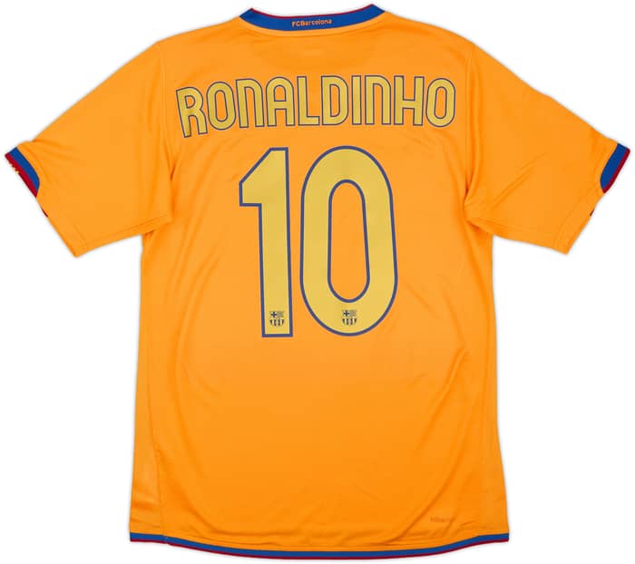 2006-08 Barcelona Away Shirt Ronaldinho #10 - 8/10 - (S)