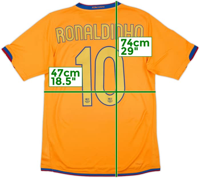 2006-08 Barcelona Away Shirt Ronaldinho #10 - 8/10 - (S)