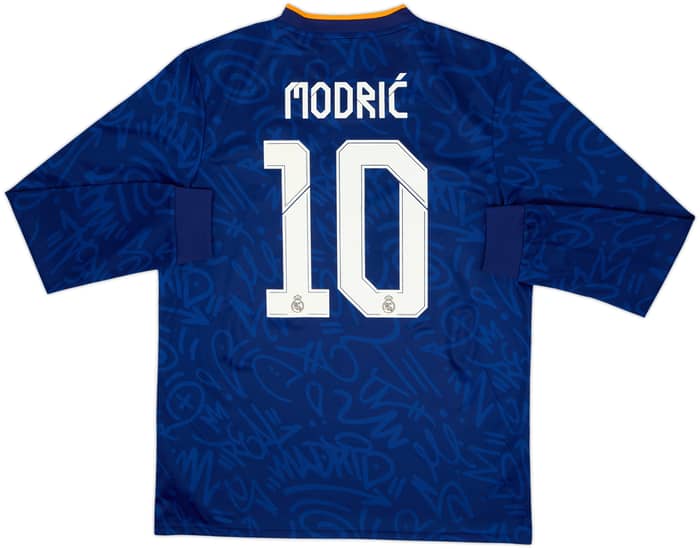 2021-22 Real Madrid Away L/S Shirt Modric #10 - 8/10 - (L)