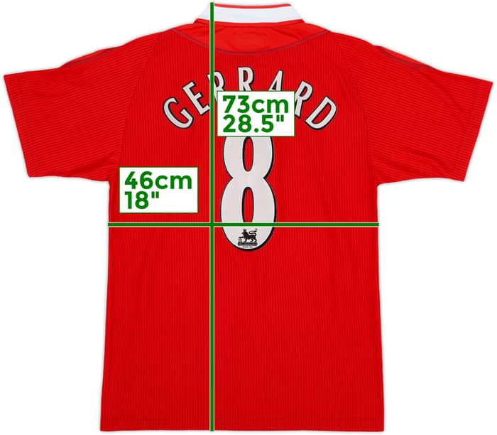 2002-04 Liverpool Home Shirt Gerrard #8 - 7/10 - (S)