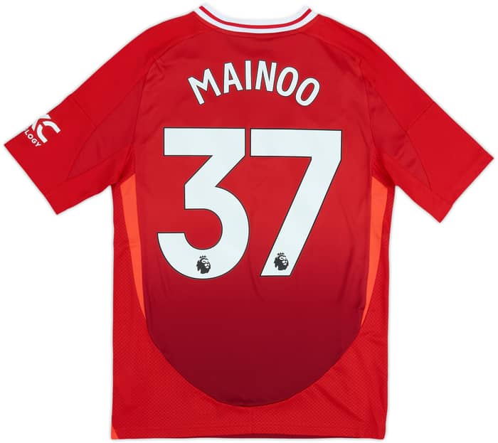 2024-25 Manchester United Home Shirt Mainoo #37 (15-16 Years)
