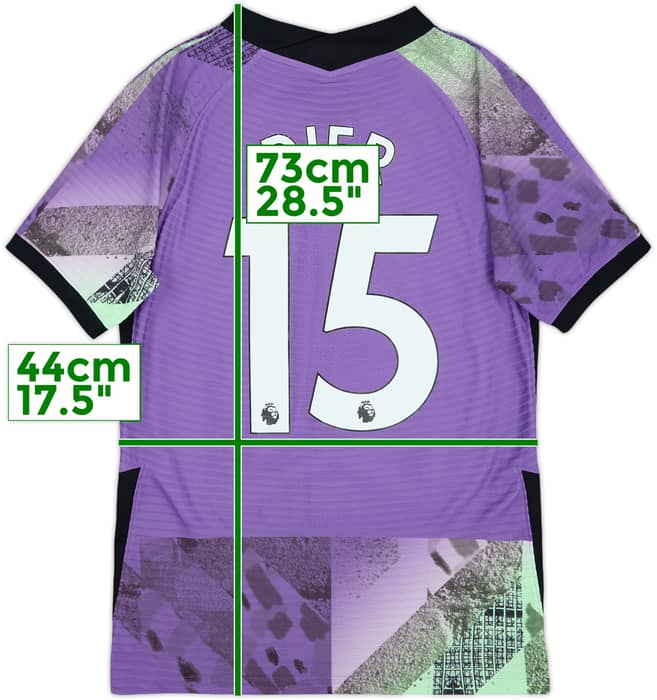 2021-22 Tottenham Authentic Third Shirt Dier #15 - 8/10 - (S)