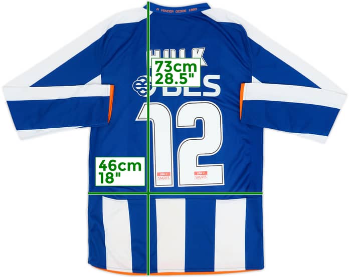 2008-09 Porto Home L/S Shirt Hulk #12 - 6/10 - (S)