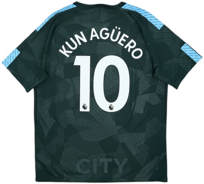 2017-18 Manchester City Third Shirt Kun Aguero #10 - 9/10 - (L)