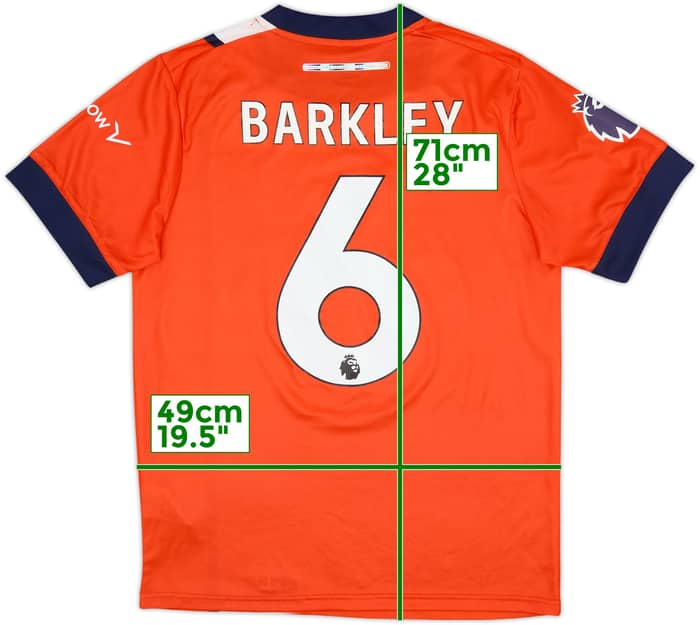 2023-25 Luton Town Home Shirt Barkley #6 - 8/10 - (S)