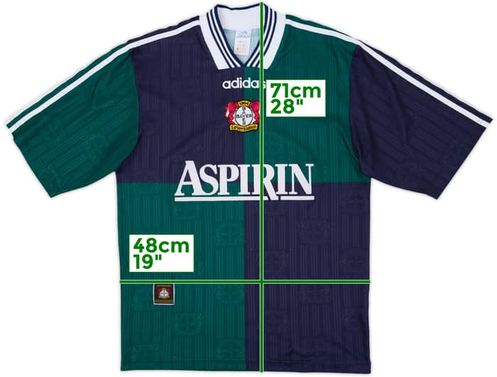 Camiseta de visitante del Bayer Leverkusen 1997-98 - 8/10 - (S)