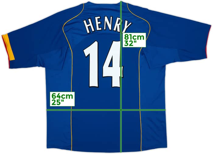 2004-06 Arsenal Away Shirt Henry #14 - 9/10 - (XXL)