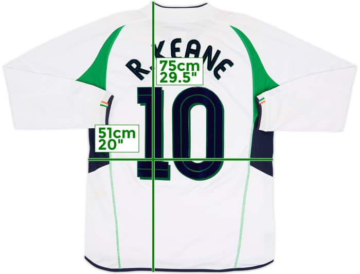 2002-03 Ireland Away L/S Shirt R.Keane #10 - 6/10 - (M)
