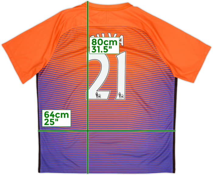 2016-17 Manchester City Third Shirt Silva #21 - 8/10 - (XXL)