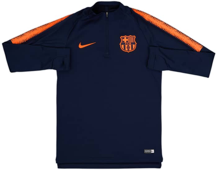 2018-19 Barcelona Nike 1/4 Zip Training Top - 8/10 - (S)