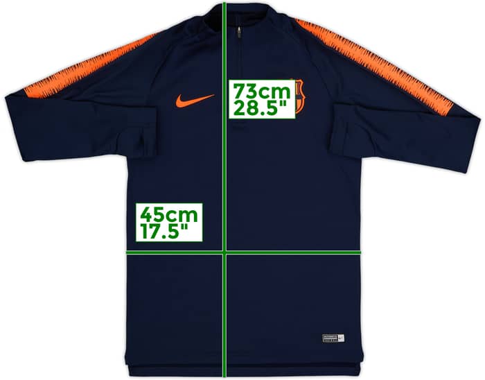 2018-19 Barcelona Nike 1/4 Zip Training Top - 8/10 - (S)