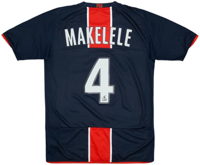 2008-09 Paris Saint-Germain Home Shirt Makelele #4 - 8/10 - (XL.Boys)