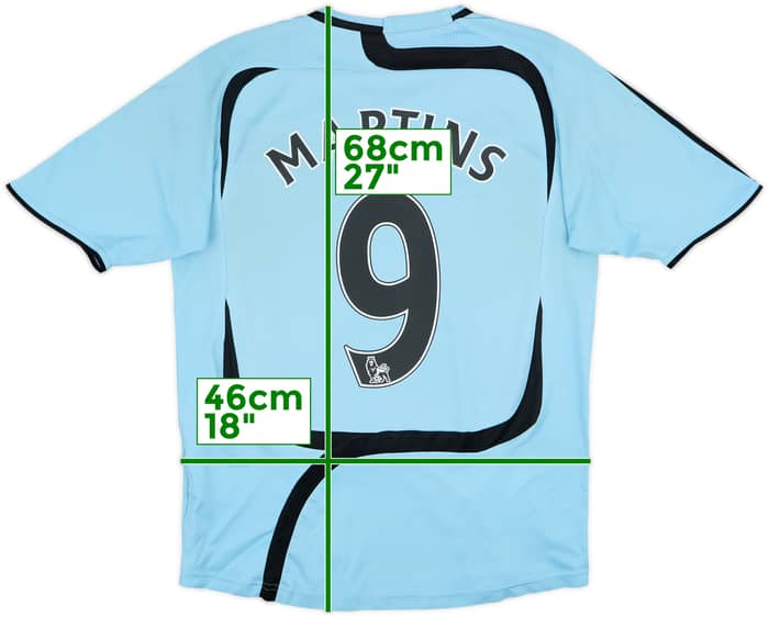 2007-08 Newcastle Away Shirt Martins #9 - 7/10 - (L.Boys)